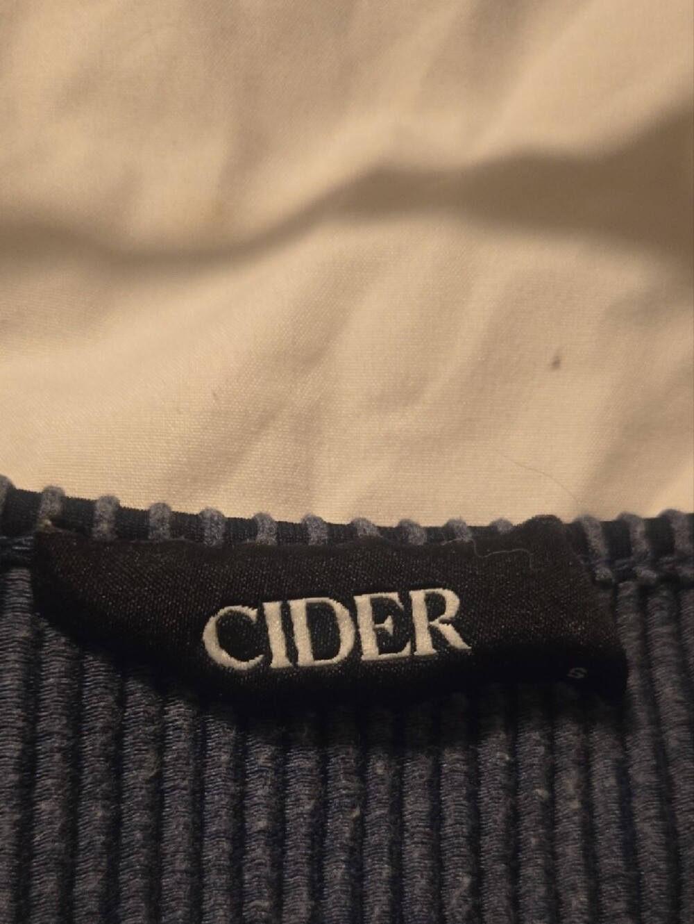 Cider Navy Ribbed Button-Front Tank Top - Picture 2 of 3